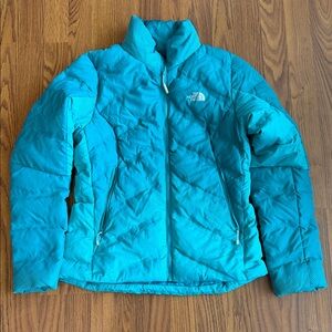 The North Face Turquoise Quilted Jacket